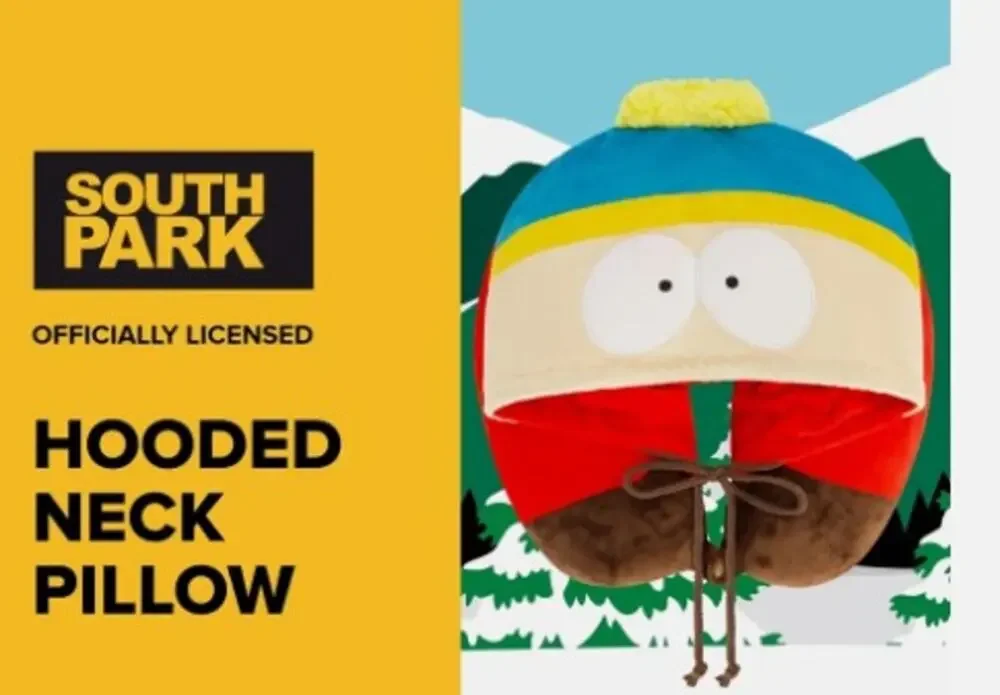 South Park Hooded Neck Pillow, Eric Cartman Memory Foam Travel Accessories